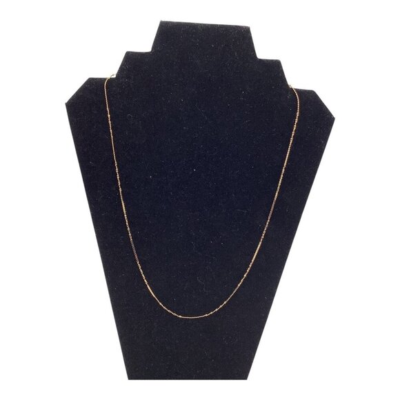 22" Gold Tone Twisted Chain Necklace With Lobster Clasp Unisex Jewelry - Picture 1 of 11